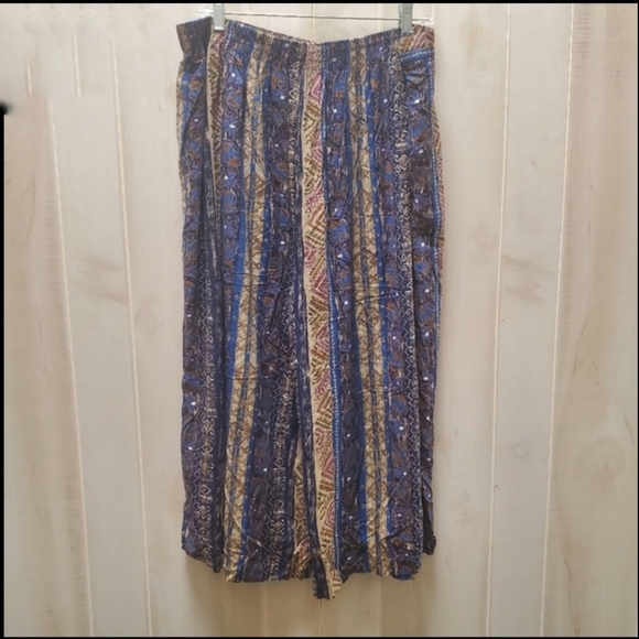 VTG Wide Leg Crop Style Y2K Boho Pants w/ Pockets! HiRise  Size 2X - Like New! - Picture 5 of 9